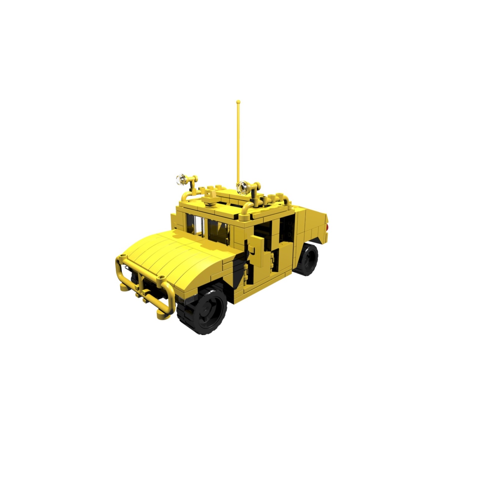 LEGO© アメリカ軍HMMWVハンヴィー高機動車（イエロー）
